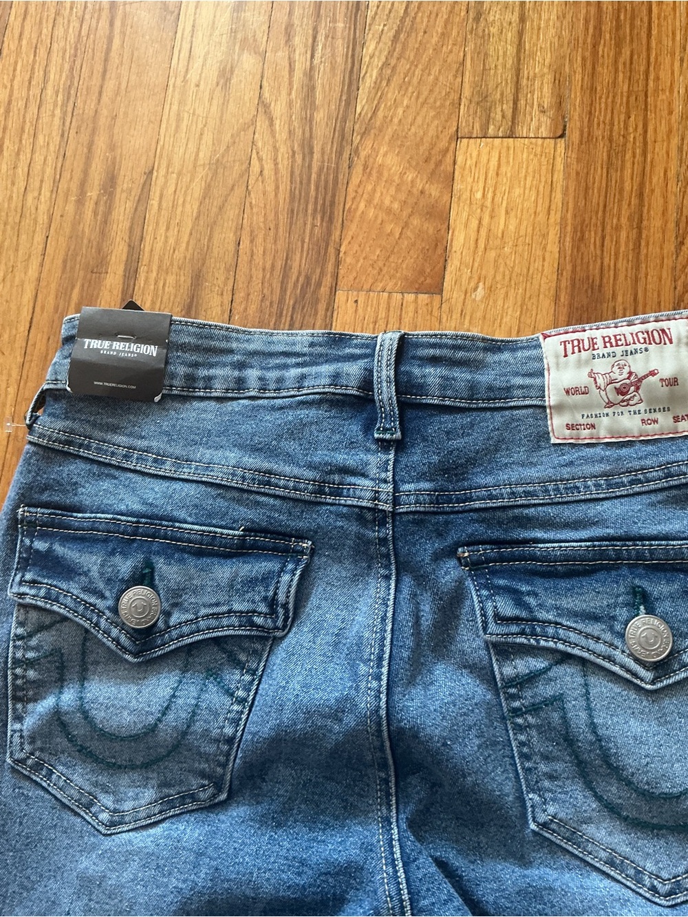 True Religion Woman’s Blue Washed Slim Straight Jeans